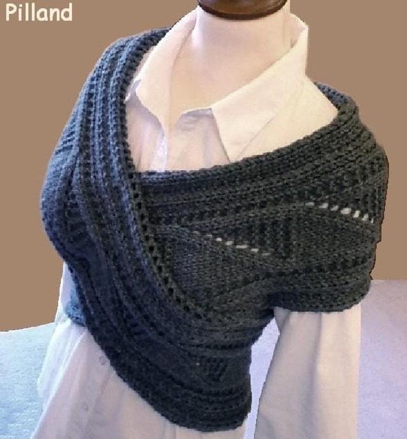 Knitting Pattern Knit Sweater cowl Vest Waistcoat pattern PDF Pattern in ENGLISH ONLY image 1
