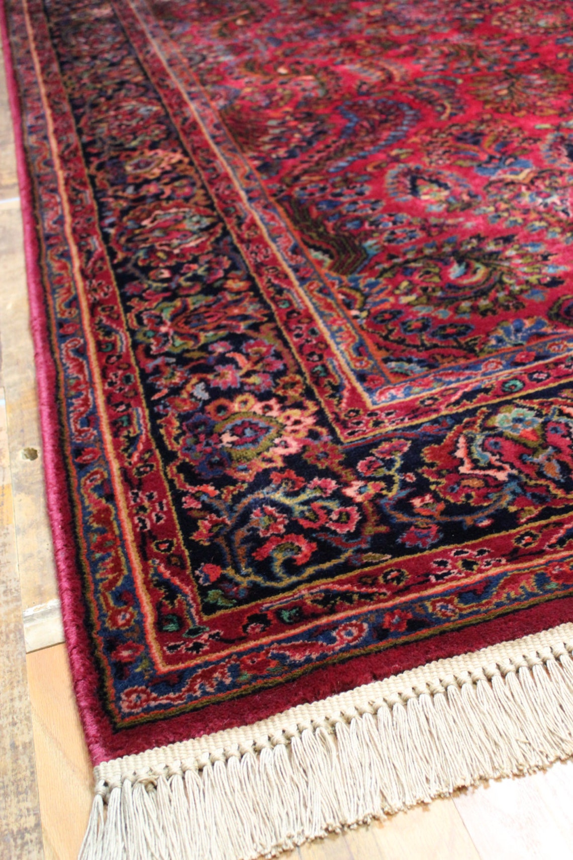 9x12 Rug Karastan Rug Vintage Red Sarouk Area Rug Beautiful Etsy