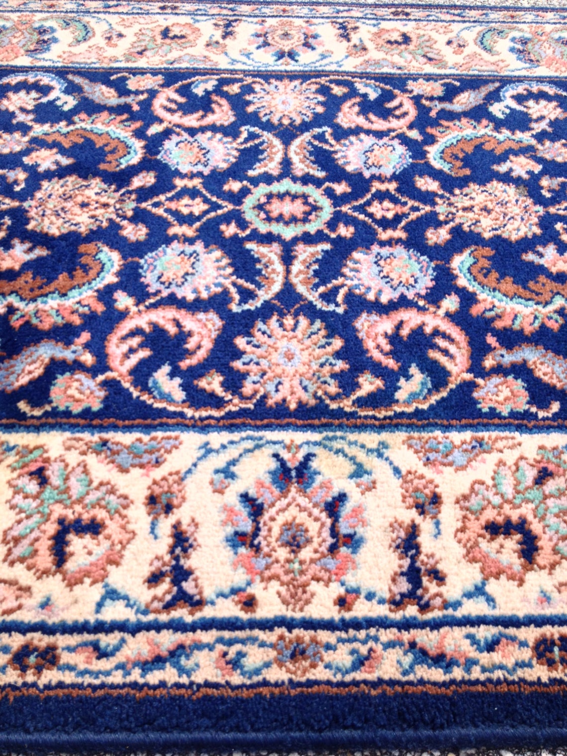 3x5 Rug Karastan Rug 747 Indigo Tabriz Blue /Ivory Etsy