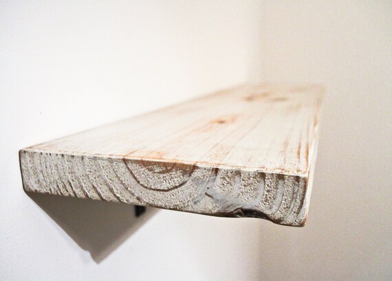 Antique White Rustic Vintage Look Wood Floating Shelf 3ft 36 Image 0
