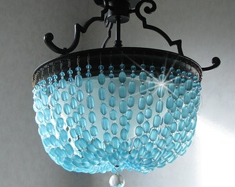 Sea Glass Chandelier Lighting Fixture Coastal Decor Blue Ombre Beach Glass | mysite Sea Glass Chandelier Lighting Fixture Coastal Decor Blue Ombre Beach Glass | mysite