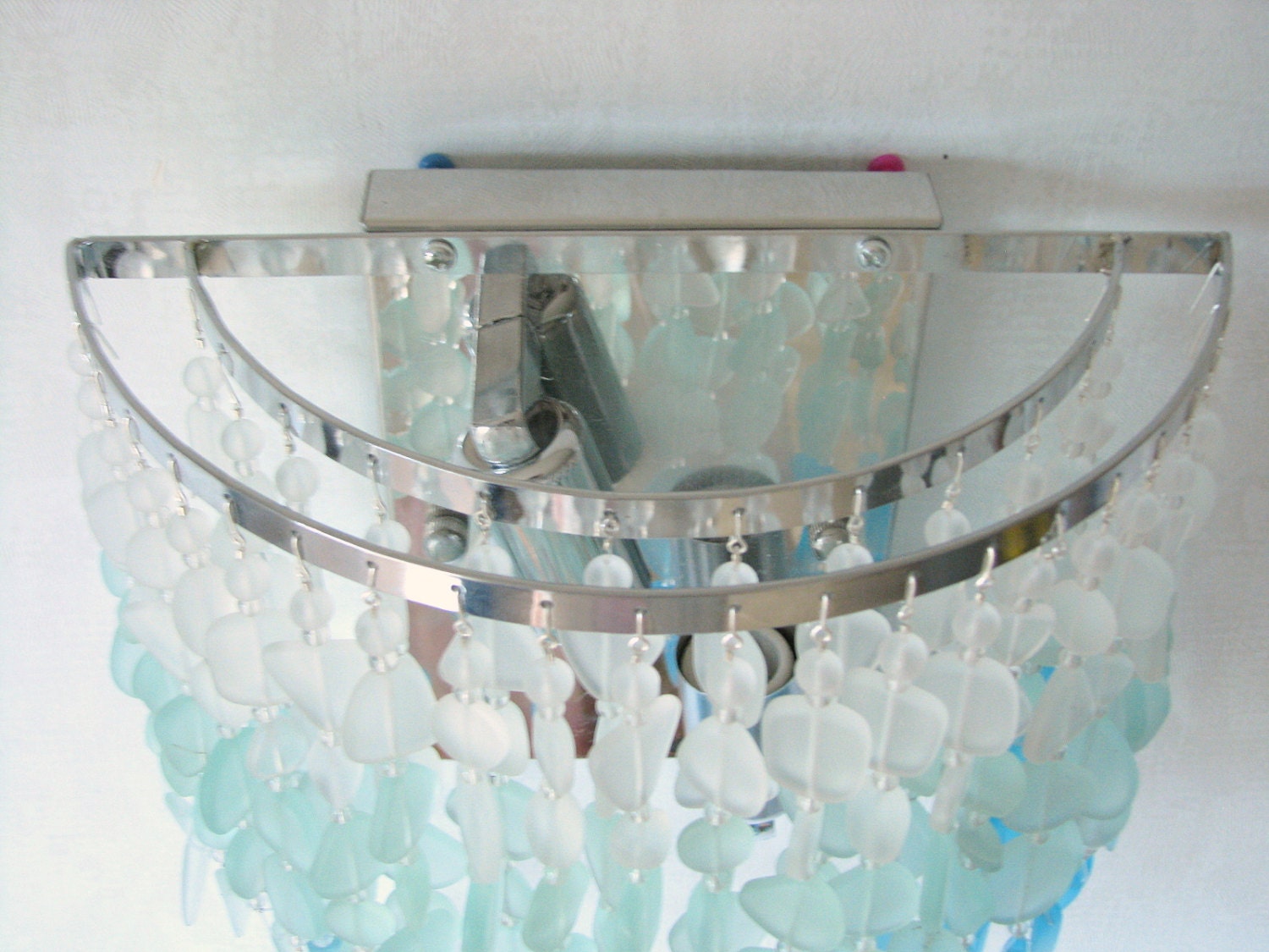Sea Glass Wall Sconce Coastal Decor Beach Glass Sconce Wall Etsy