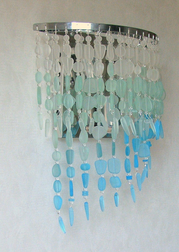 Sea glass cheap wall sconce