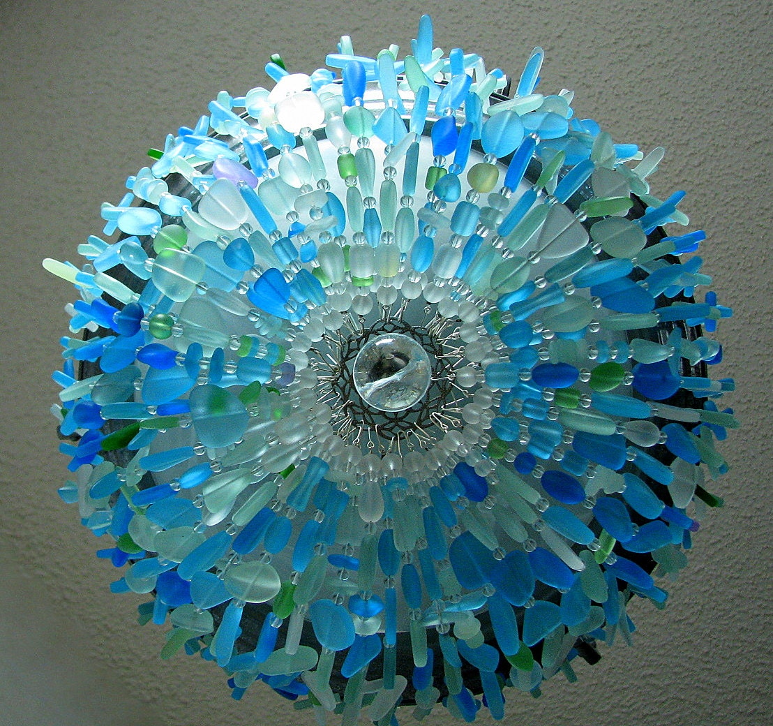 Sea glass 2024 flush mount light