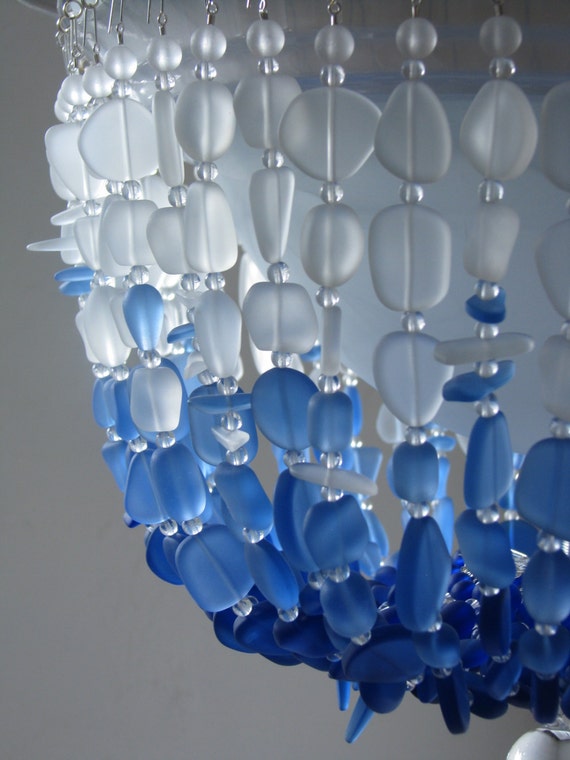 Sea Glass Chandelier Lighting FLUSH MOUNT Ceiling Light Fixture