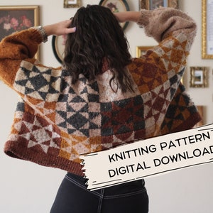 Heirloom Quilt Cardigan Knitting Pattern - Digital Download by Katryn Seeburger