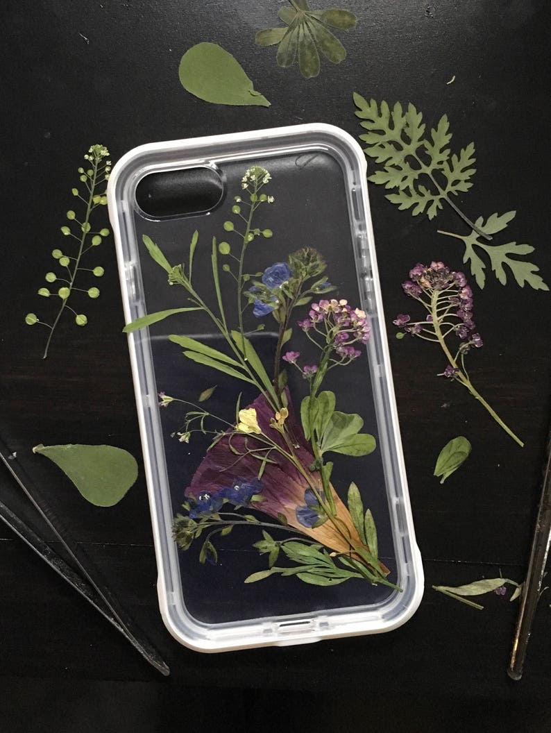 The wildflower pressed flower phone case real flowers art Etsy