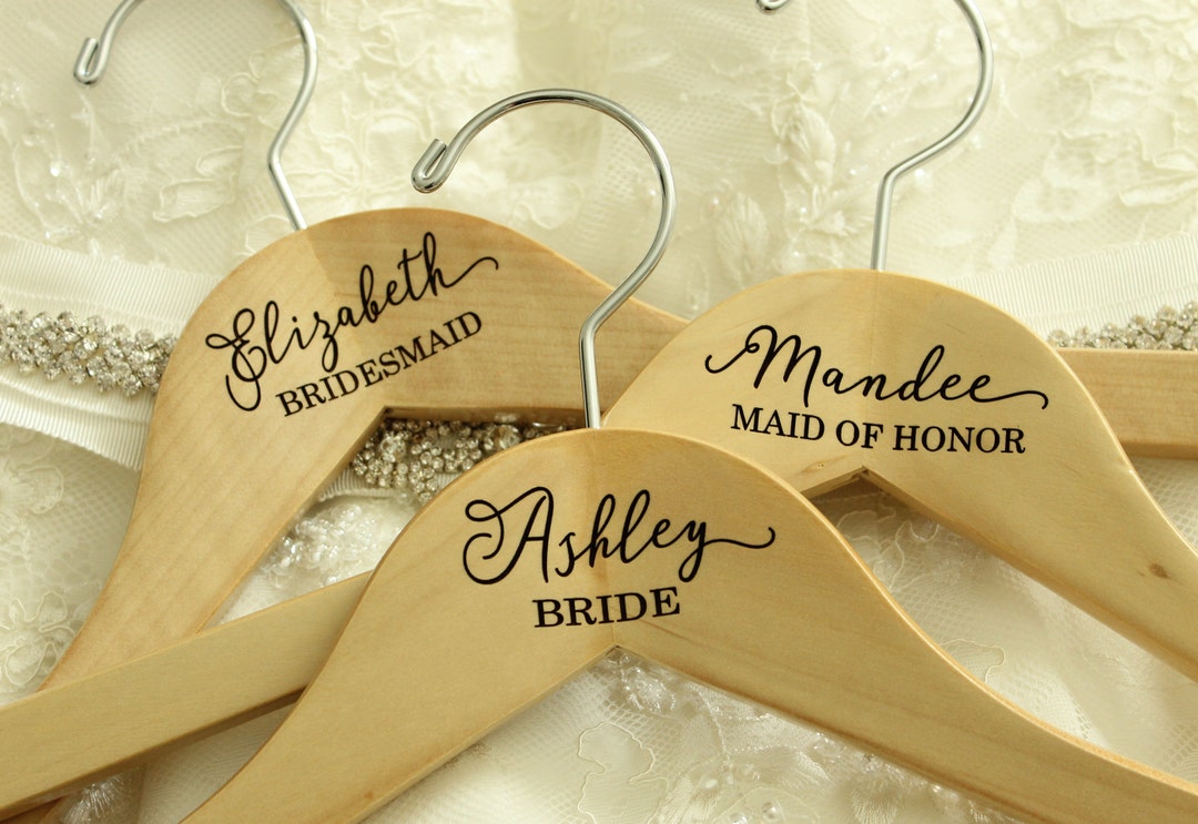 Personalized Wooden Hanger, Custom Engraved Hanger, Wooden Engraved