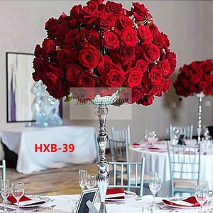 Carmine Red Flower Ball Artificial Flower Centerpiece Rose wedding decor road lead flower ball peony Lip Red rose business cocktail party