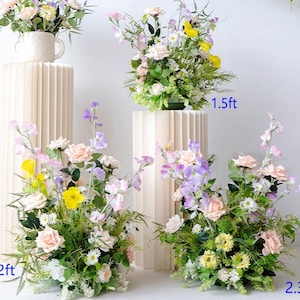 Spring Flowers Wedding Aisle Flowers Sweetheart Table flower Artificial Flowers Centerpieces Wedding dance floor Floral