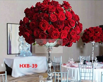 Carmine Red Flower Ball Artificial Flower Centerpiece Rose wedding decor road lead flower ball peony Lip Red rose business cocktail party