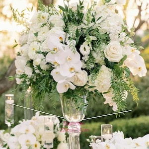 Hochzeit Mittelstück in Creme Orchidee Rose Hortensie Hochzeit Aisle Blumen Party Haupttisch Blumenschmuck Schatzblume Kissing Ball