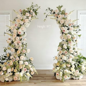 Rosa & Weiß Hochzeit Bogen Blumen: Zeremonie Arborway Blumengirlande