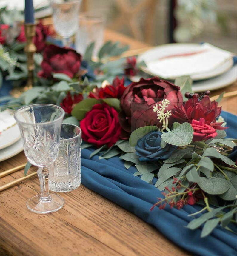 Lilac Lavender Floral Runners Artificial Eucalyptus Garland Etsy