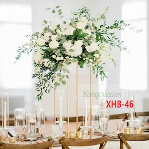 Wedding head table floral centrepieces Hanging Flower kissing Ball Artificial Greenery Flower centerpiece wedding sign party flower