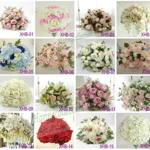 Blush Pink Flower Ball Artificial Flower table centerpiece wreath wedding decor road lead flower ball peony rose business cocktail party image 3