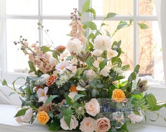 Artificial Spring Flower Arrangement: Wedding Aisle & Table Centerpiece