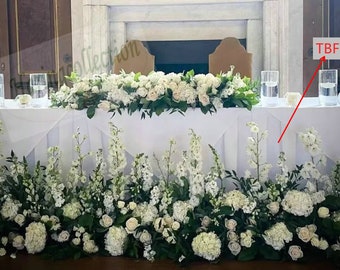 Floor Flower runner Wedding Aisle Artificial Silk Flowers Runner Stair Floral Arrangement hyacinth greenery Flower Garland,Wedding Reception