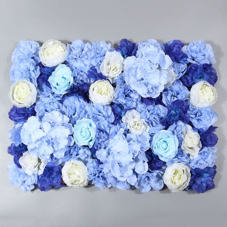 Periwinkle Blue Flower Wall 3D Artificial Flower Panel Home Etsy