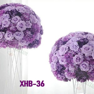 Lilac Rose Kissing Ball: Wedding Table Centerpiece, 20 Inch