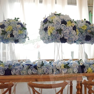 Sky Royal Blue Flower Ball Centerpiece: Wedding Party Decor