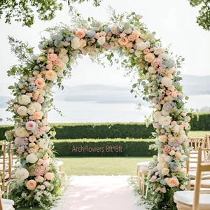Customized Luxury baby Pink Artificial Rose Greenery Flower Runner for Wedding arch Decoration Gender Reveal Decor Props
