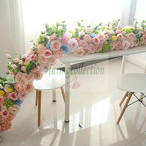 Passionate Rose Flower Garland, Wedding Reception Table Runner, Wedding ...