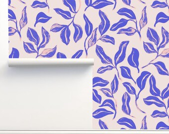 Romantic Gouache Leaf Peel and Stick Luxury Wallpaper by Julia Schumacher Home Decor Wall Art Removable Wallpaper Limitless Walls