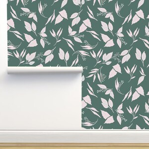 Green Leaves Peel and Stick Wallpaper by Monor Designs