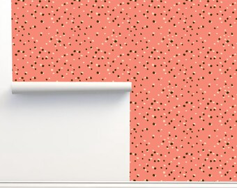 Tea Time Dots Peel and Stick Luxury Wallpaper by Julia Schumacher Home Decor Wall Art Removable Wallpaper Limitless Walls