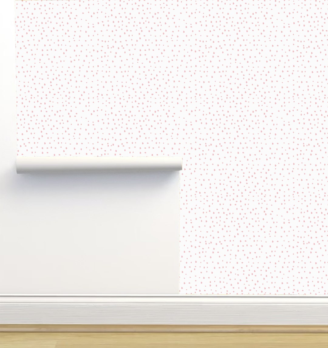 Dots White Peel & Stick Wallpaper by Monor Designs Home Decor Etsy
