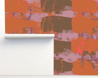 Rust Batik Peel and Stick Luxury Wallpaper by Julia Schumacher Home Decor Wall Art Removable Wallpaper Limitless Walls