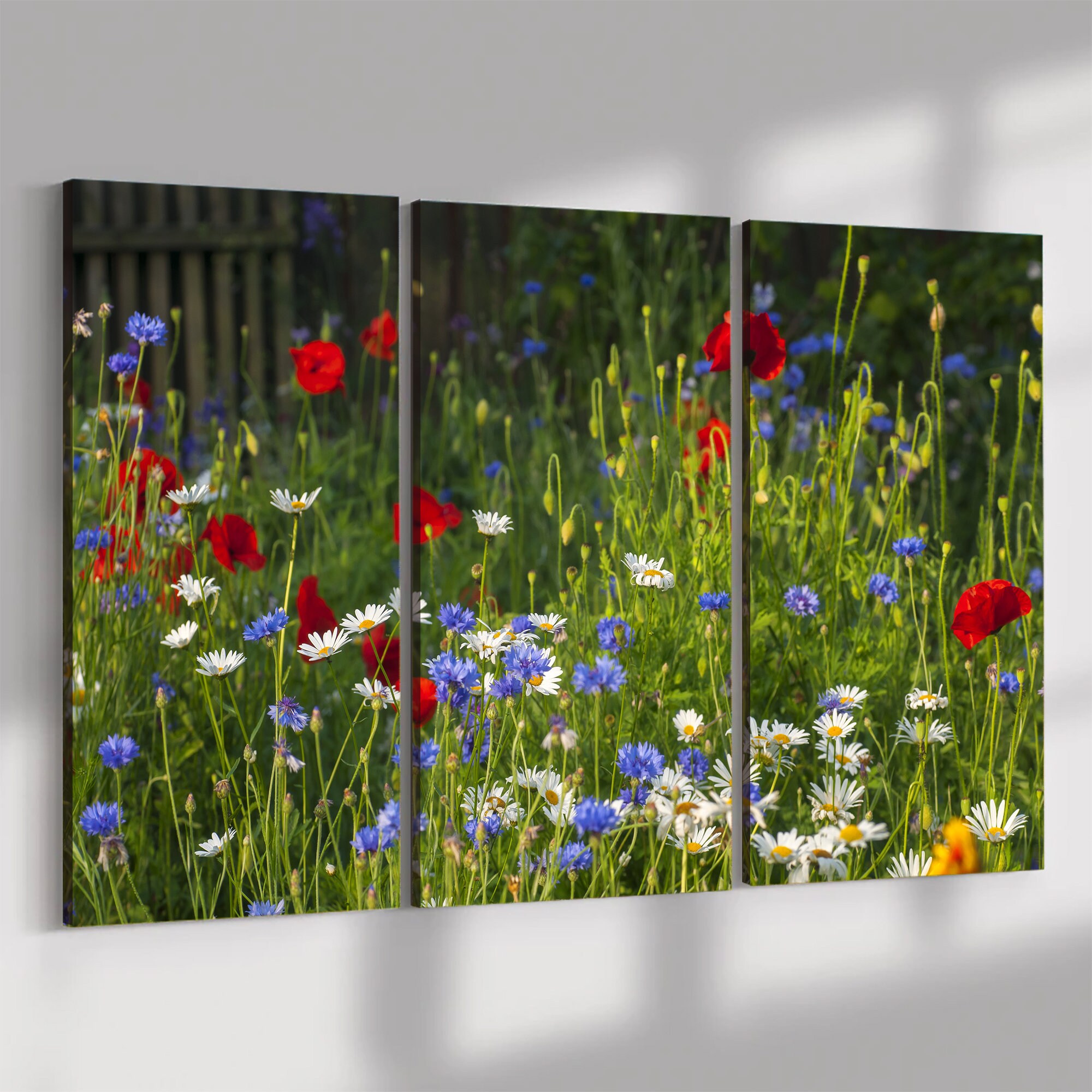 Blooming Poppies and Wild Flowers Canvas Wall Art | Décor for Home ...
