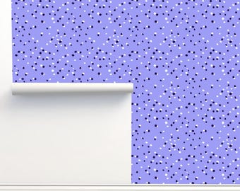 Viola Dots Lilac Peel and Stick Luxury Wallpaper by Julia Schumacher Home Decor Wall Art Removable Wallpaper Limitless Walls