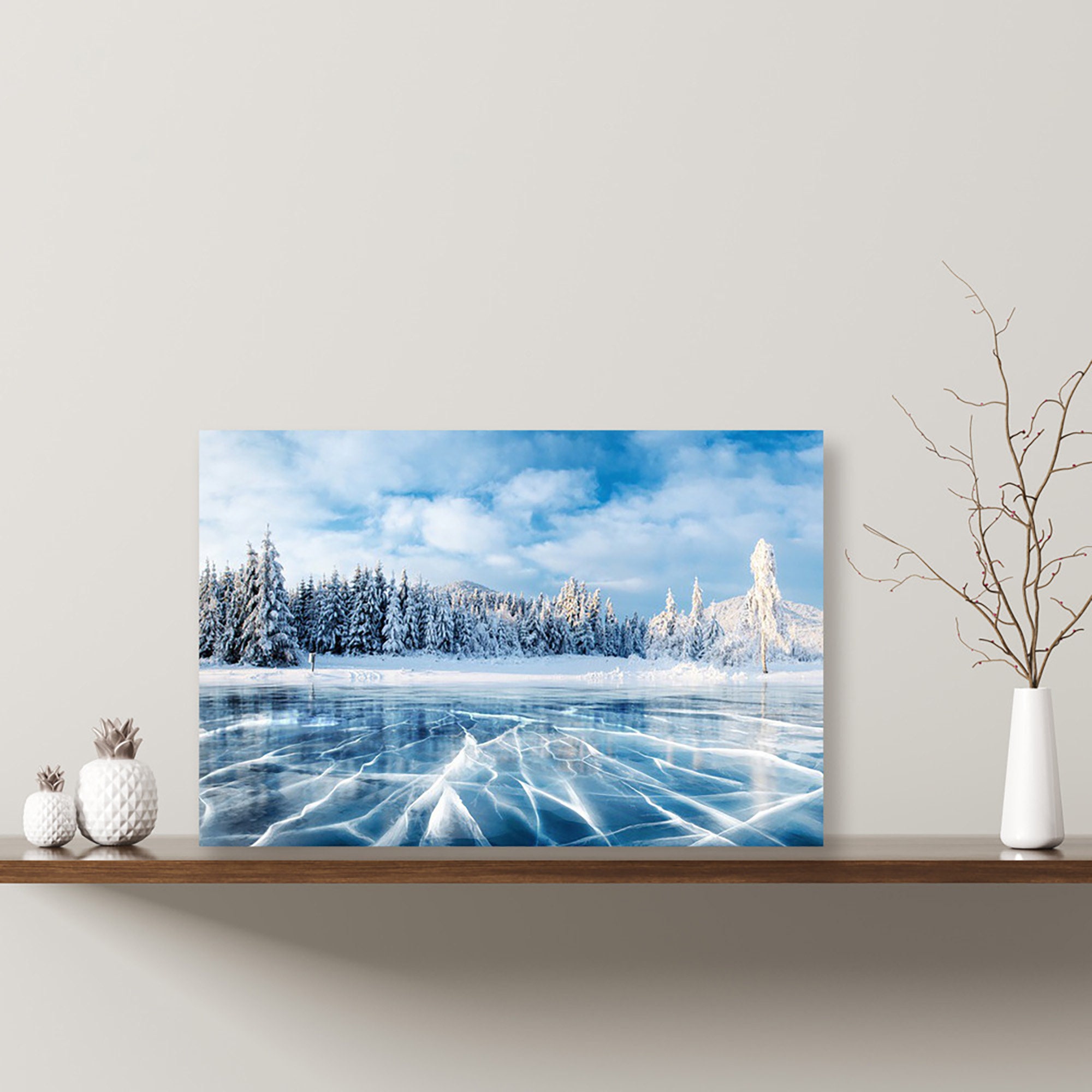 Frozen Lake Canvas Print | décor for home & office | Wall Art