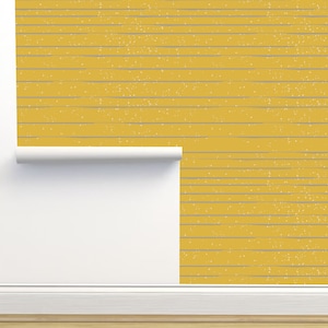 Texture Lines Yellow Peel & Stick Wallpaper by Monor Designs Home Decor Wall Art Removable Wallpaper Limitless Walls