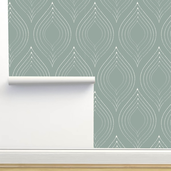 Classic Mint Green Peel & Stick Wallpaper by Monor Designs Home Decor Wall Art Removable Wallpaper Limitless Walls