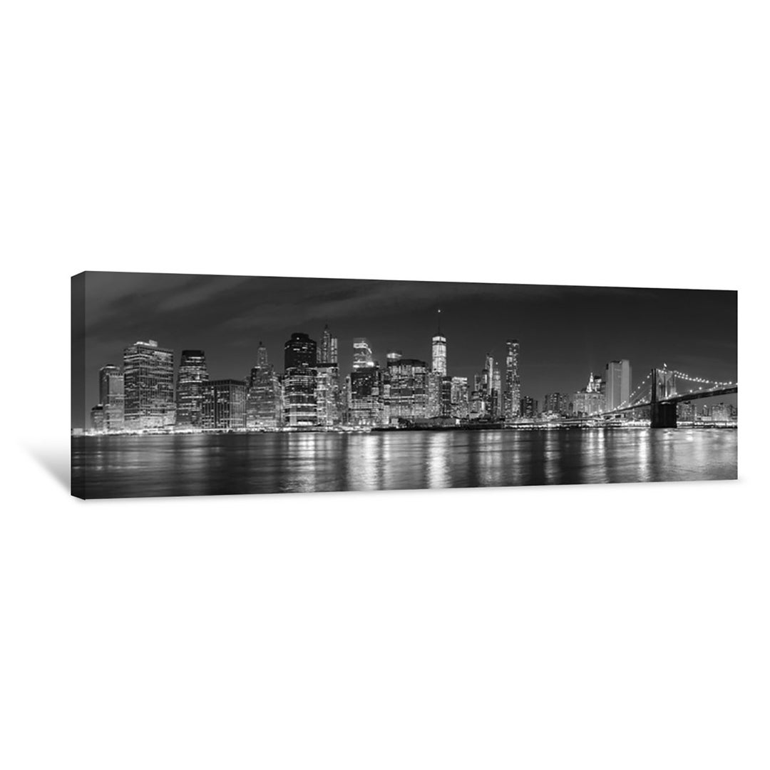 Black and White New York City Panoramic Canvas Wall Art | Décor for ...