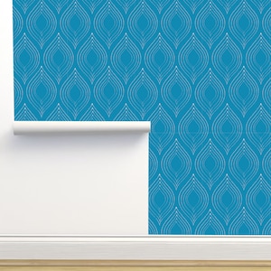 Classic Blue Peel and Stick Wallpaper by Monor Designs Home Decor Wall Art Removable Wallpaper