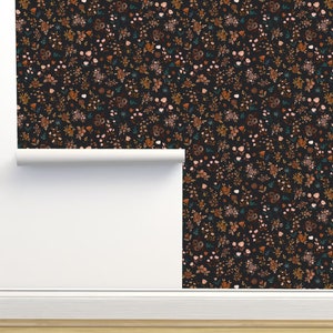 Darlene Floral Ditsy Autumn Peel & Stick Wallpaper by Crystal Walen Home Decor Wall Art Removable Wallpaper Limitless Walls
