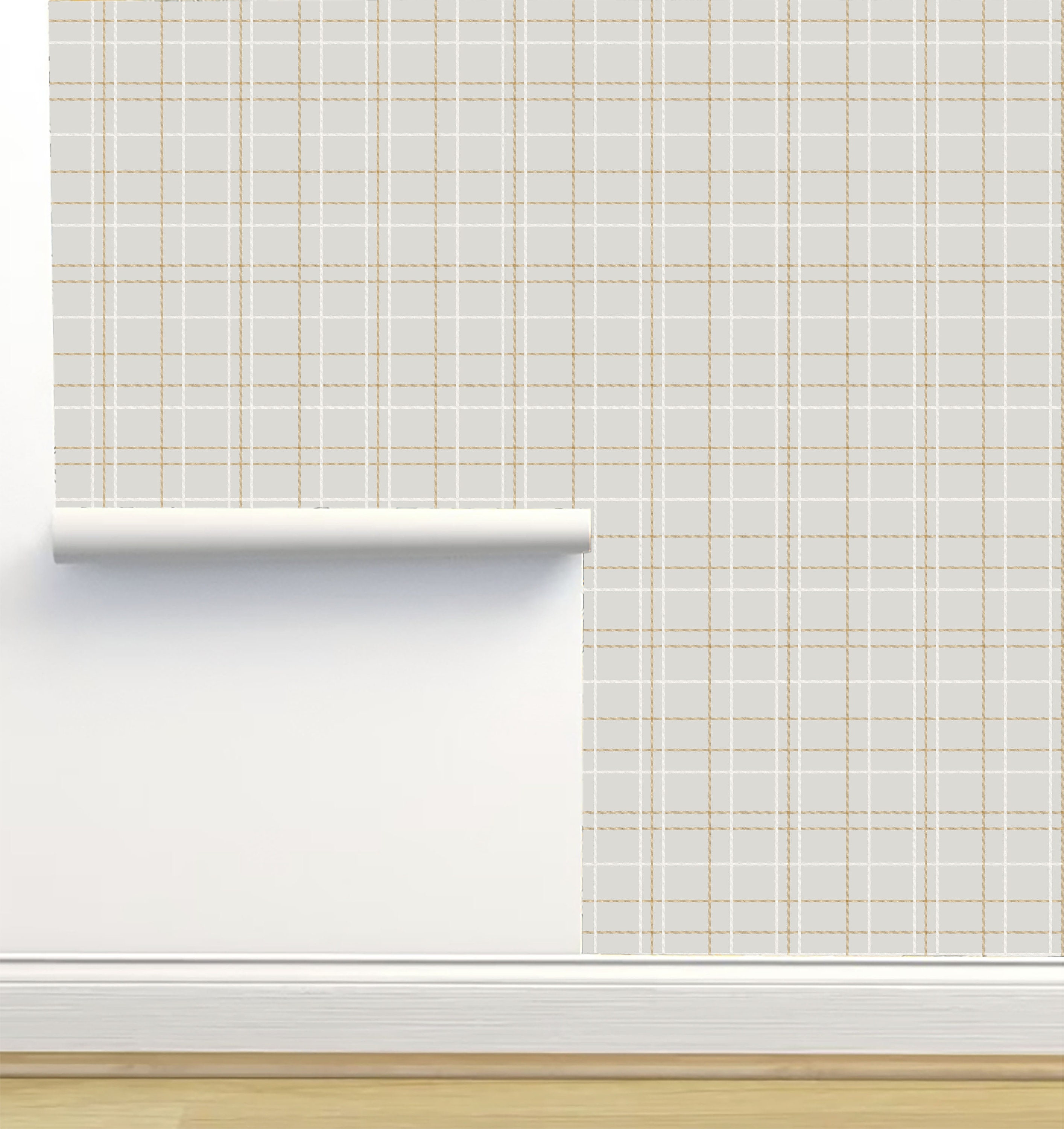 Red Plaid Wallpaper Peel and Stick Wallpaper or Non Pasted Wallpaper /  Plaid Removable Wallpaper / Red Self-adhesive Wallpaper 