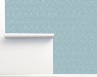 Classic Sky Blue Peel & Stick Wallpaper Home Decor Wall Art Removable Bathroom Wallpaper