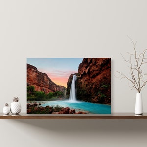 Havasu Falls Sunset  Wall Art | décor for home & office | canvas ready to hang | canvas prints | large wall art