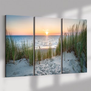 Sunset At The Dune Beach Canvas Wall Art | décor for home & office | canvas prints