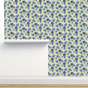 Yellow Floral Peel and Stick Wallpaper by Jenna Rainey | Limitless Walls