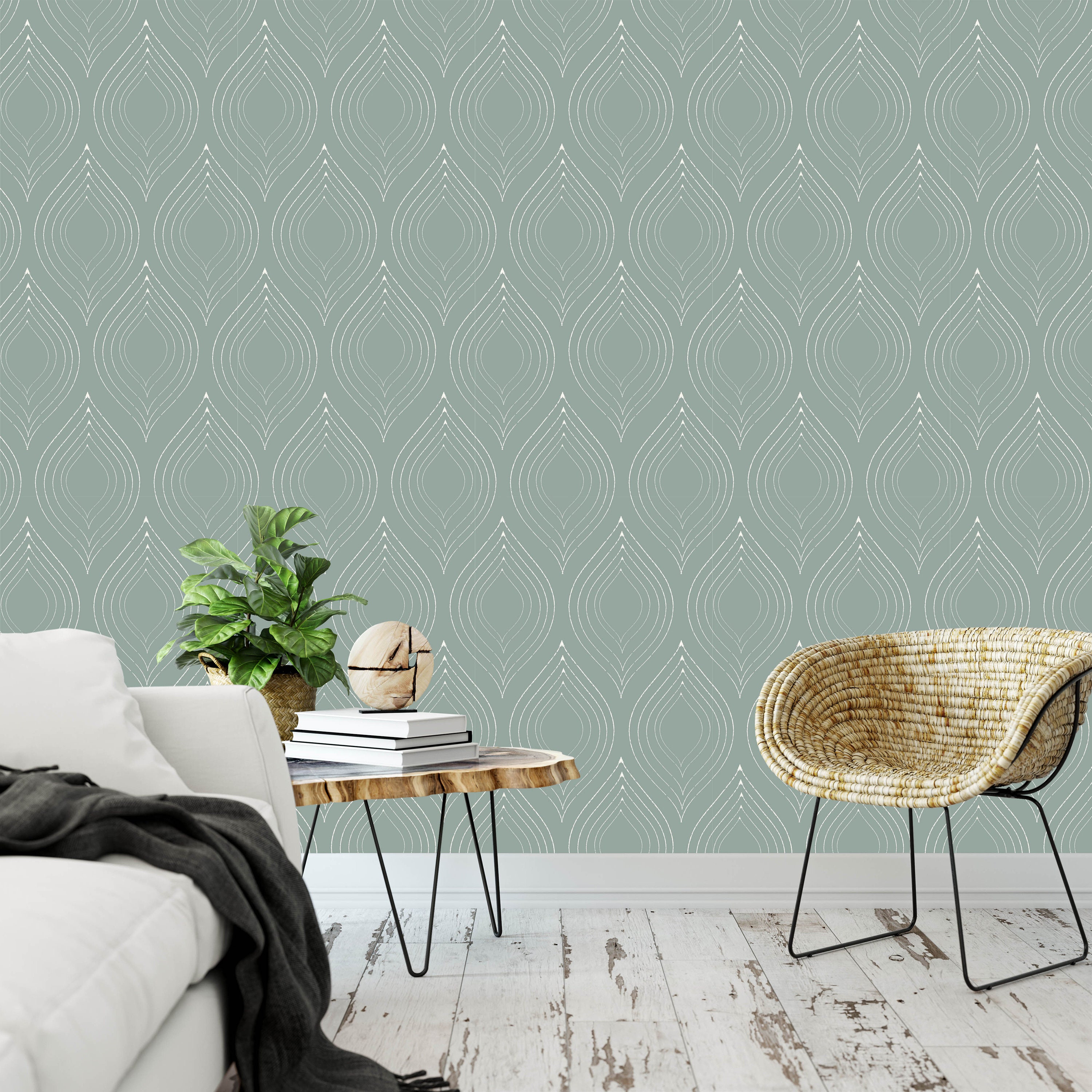 Classic Mint Green Peel & Stick Wallpaper by Monor Designs Home Decor ...