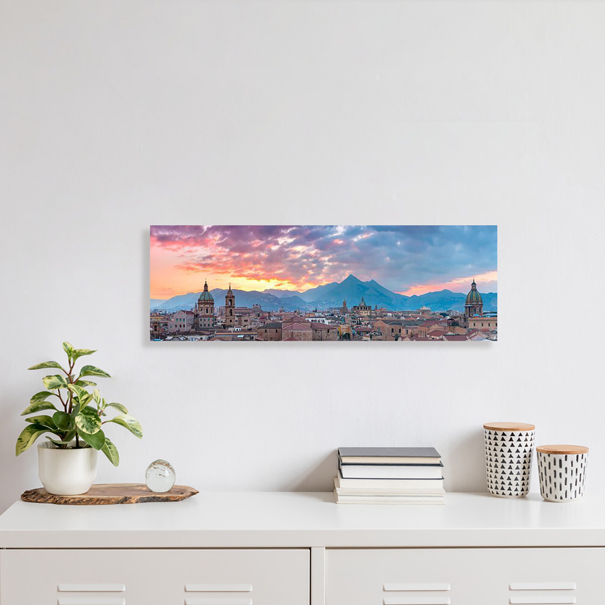 Palermo Sunset, Sicily, Italy Canvas Wall Art | décor for home & office | canvas ready to hang | canvas prints | large wall art
