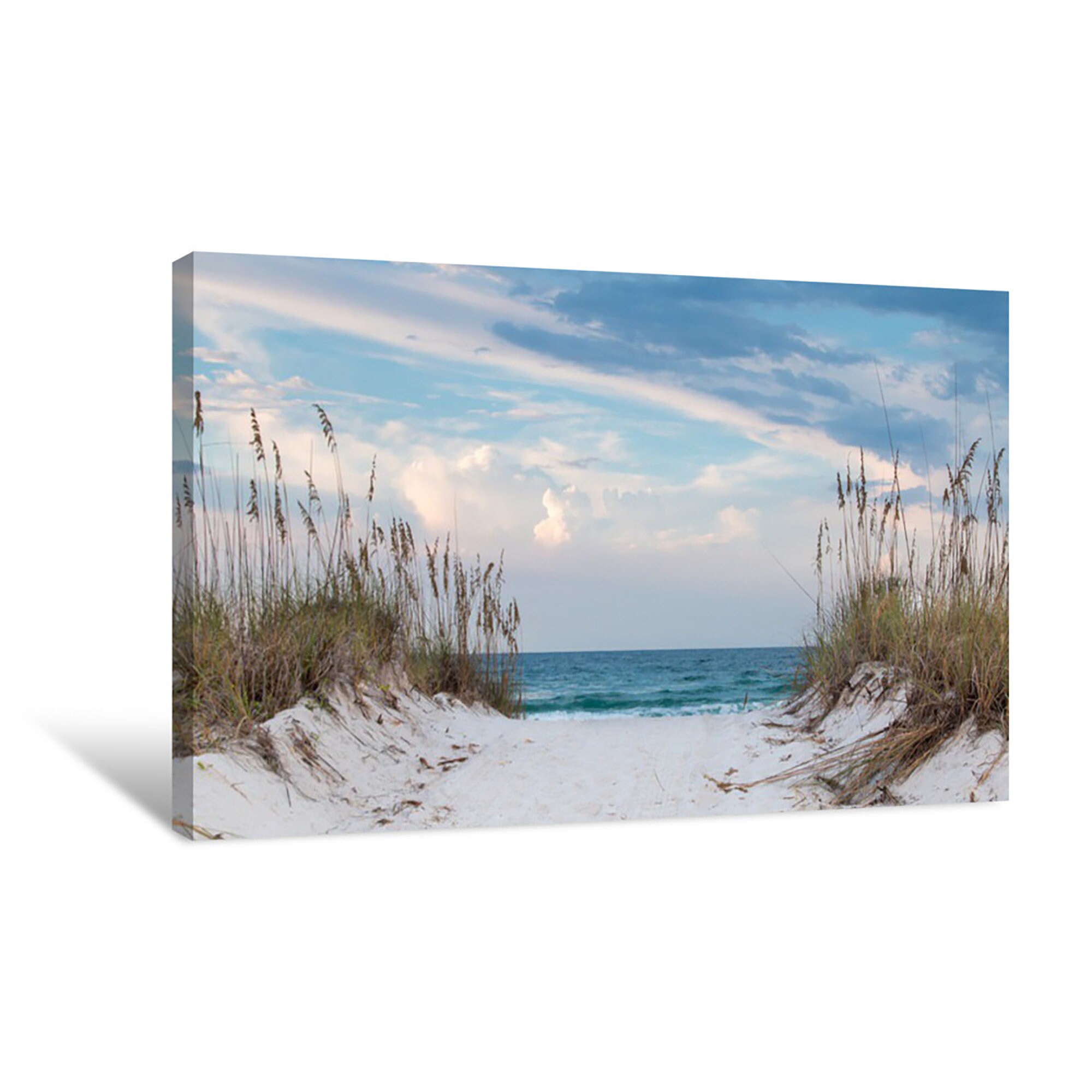 White Sandy Beach Path to the Ocean Canvas Wall Art | Décor for Home ...