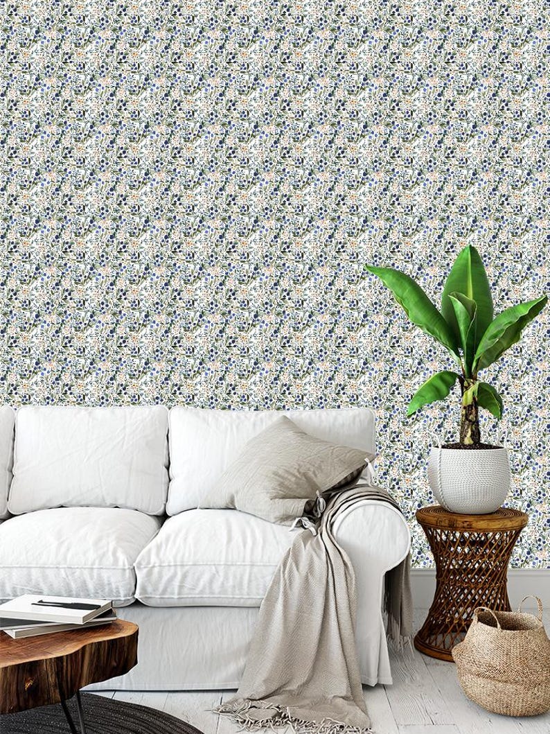Blueberries Peel and Stick Wallpaper by Crystal Walen Home Decor Wall ...