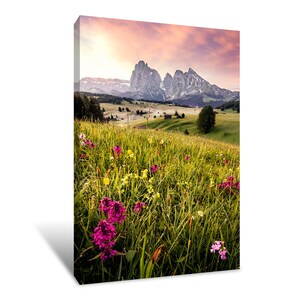 Italian Dolomites Sunrise Canvas Wall Art | décor for home & office | canvas ready to hang | canvas prints | large wall art